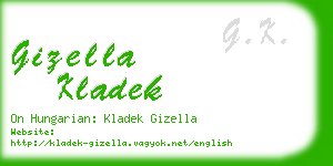 gizella kladek business card